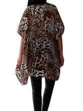 Load image into Gallery viewer, Women&#39;s Leopard Print Open Cover Up/Kimono
