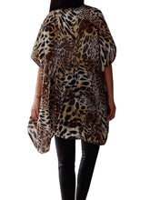 Load image into Gallery viewer, Women's Leopard Print Open Cover Up/Kimono