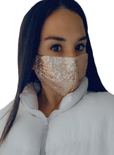 Load image into Gallery viewer, Women Sequin Nose Wire Face Mask