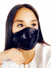 Load image into Gallery viewer, Women Sequin Nose Wire Face Mask