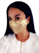Load image into Gallery viewer, Women Sequin Nose Wire Face Mask