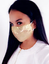 Load image into Gallery viewer, Women Sequin Nose Wire Face Mask