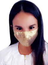 Load image into Gallery viewer, Women Sequin Nose Wire Face Mask