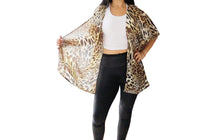Load image into Gallery viewer, Women&#39;s Leopard Print Open Cover Up/Kimono
