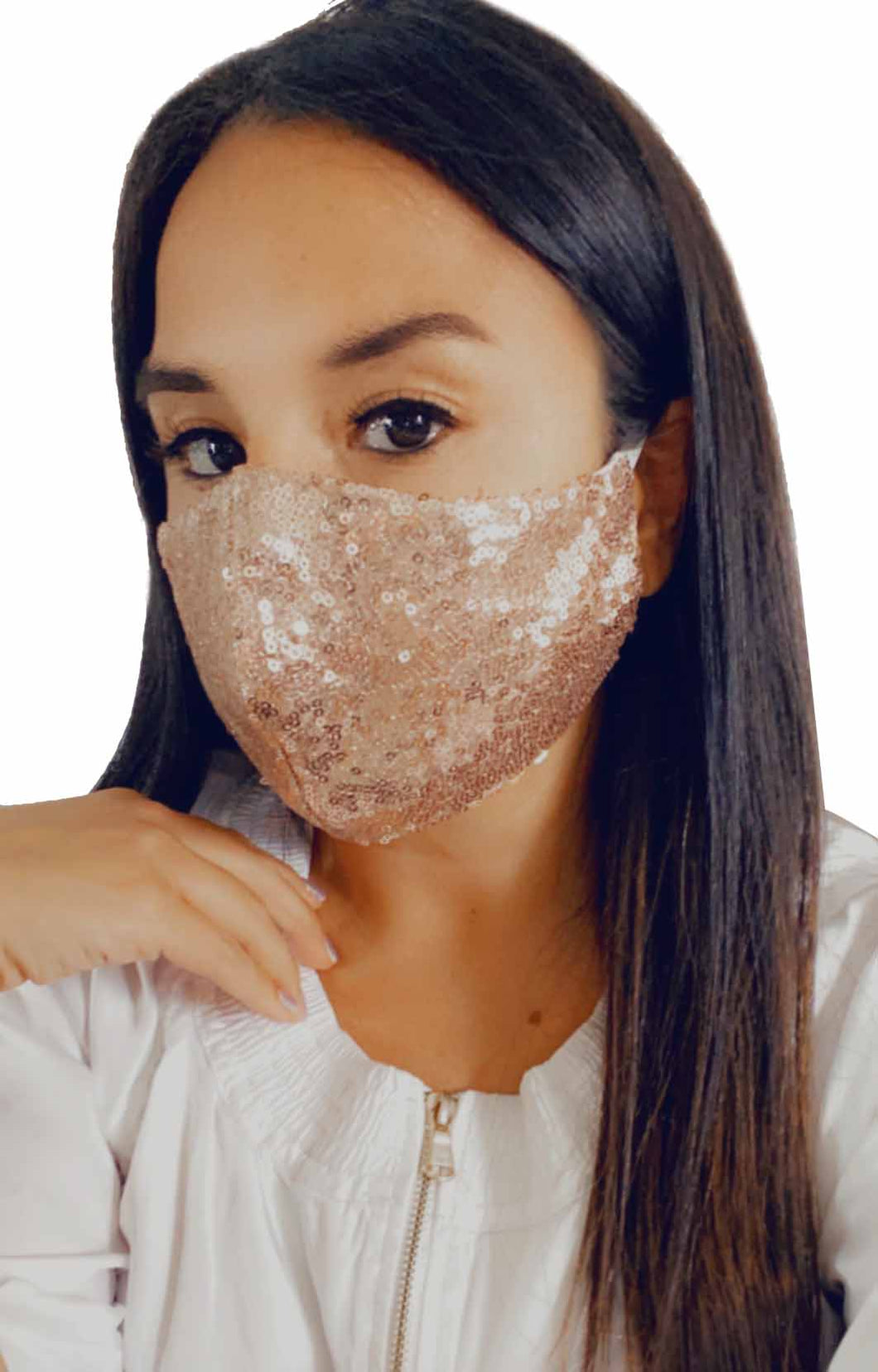 Women Sequin Nose Wire Face Mask